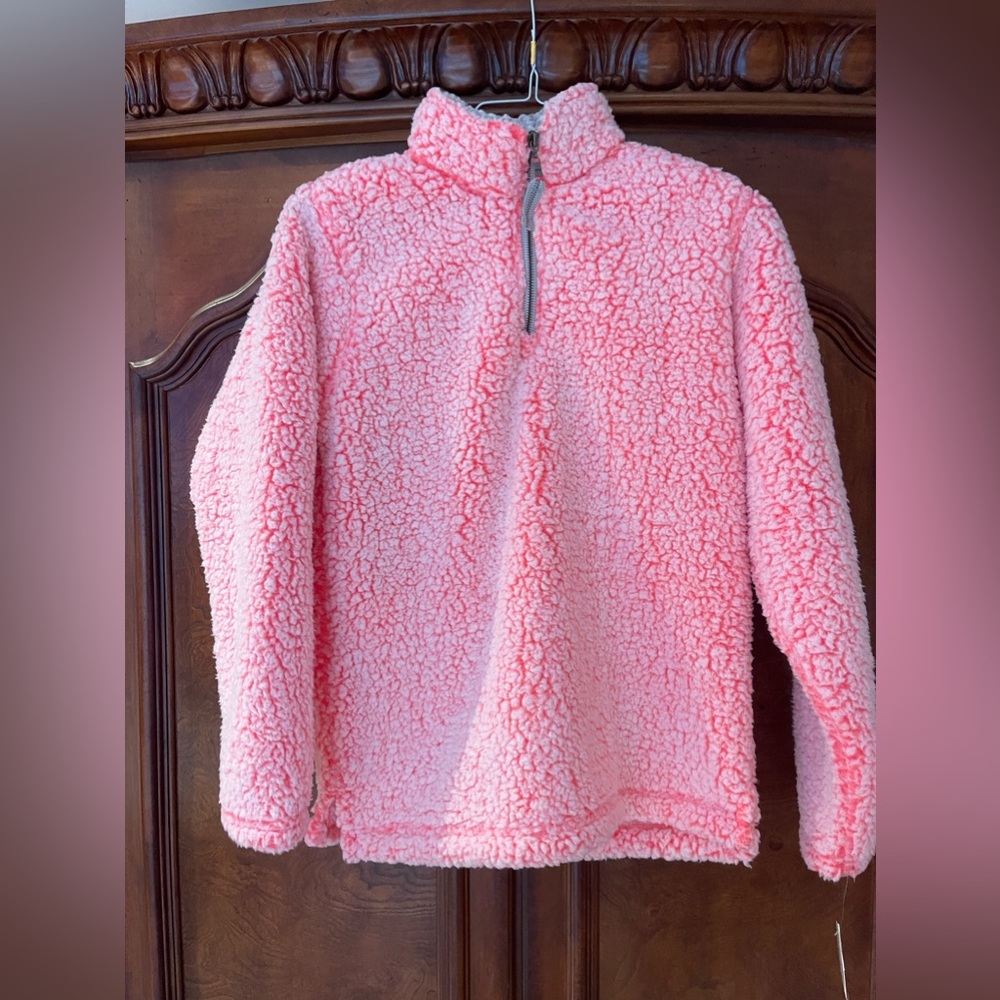 Brand new womans super soft fleece. Pink/Orange color. Medium.